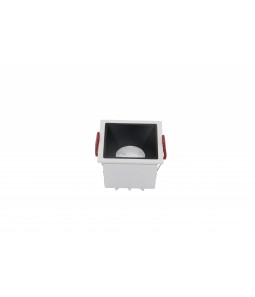 15W LED Spotlampa Maytoni Alfa kolekcija balta ar melnu iekšpusi 8,5x8,5cm 4000K 1250lm DL043-01-15W4K-D-SQ-WB