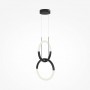 18W LED Griestu lampa Maytoni Node kolekcija melna ar baltiem difuzoriem 3000K 1200lm MOD165PL-L18B3K