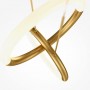 18W LED Griestu lampa Maytoni Node kolekcija zeltītā krāsā ar baltiem difuzoriem 3000K 1200lm MOD165PL-L18G3K