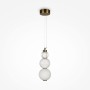 16W LED Griestu lampa Maytoni Collar kolekcija misiņa krāsā ar 3 veidu stikla kupoliem Ø14,7cm 3000K 800lm P069PL-L16G3K