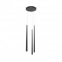 19W LED griestu lampa Maytoni Cascade kolekcija melna 4000K 1400lm MOD132PL-L28BK1