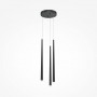 19W LED griestu lampa Maytoni Cascade kolekcija melna 4000K 1400lm MOD132PL-L28BK1