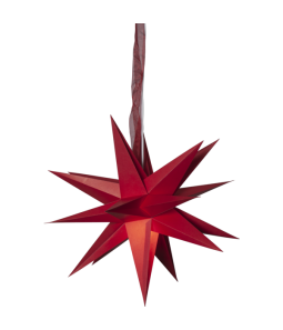 Papīra zvaigzne sarkana ar 3D efektu 35x35cm December 502-27 Papīra zvaigzne sarkana ar 3D efektu 35x35cm December 502-27