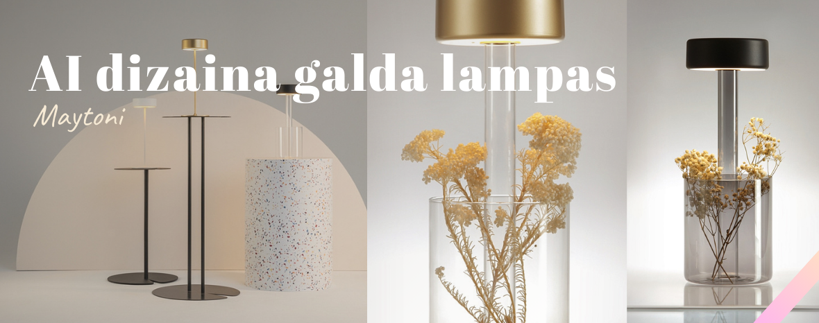 AI dizaina galda lampas