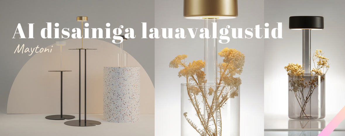 AI disainiga lauavalgustid