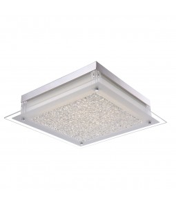 Griestu lampa Italux Vetti kolekcija hroma krāsā ar kristāliem 45x45cm 20W C47111-3