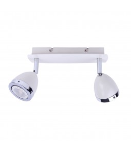 Spotlampa - prožektors Italux Calasa kolekcija balta ar hroma detaļām 2xGU10 SPL-9372-2A WH