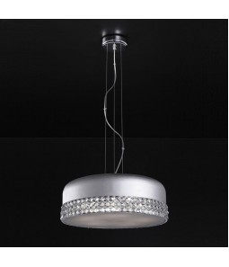 Griestu lampa Italux Carina kolekcija balta ar kristāliem Ø46,5cm 6xG9 P0288-06L-F4H4
