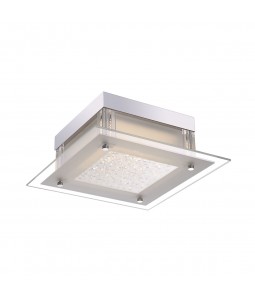 Griestu lampa Italux Vetti kolekcija hroma krāsā ar kristāliem 28x28cm 12W 3000K C47111-1