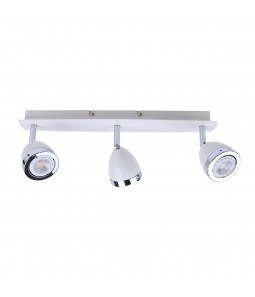Spotlampa - prožektors Italux Calasa kolekcija balta ar hroma detaļām 3xGU10 SPL-9372-3A WH
