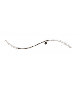 Griestu lampa Maxlight Saphir kolekcija viļņveida hroma krāsā ar kristāliem 144cm 18W 3000K P0391