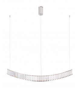 Griestu lampa Maxlight Saphir kolekcija viļņveida hroma krāsā ar kristāliem 100cm 13W 3000K P0392