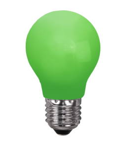 LED Spuldze ar zaļas krāsas gaismu A55 E27 0,9W 5,5x9,6cm 356-43-4