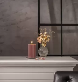 LED pīlāra svece Flamme Stripe