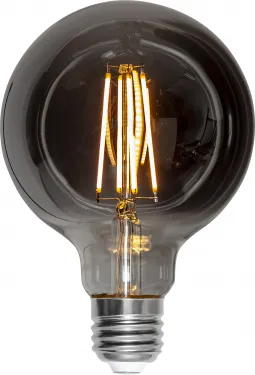 LED lampa E27 G95 Soft Glow Smoke 3 pakāpju atmiņa